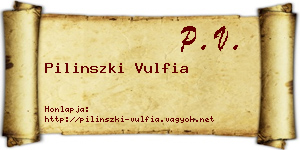 Pilinszki Vulfia névjegykártya